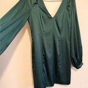 Green Satin Dress